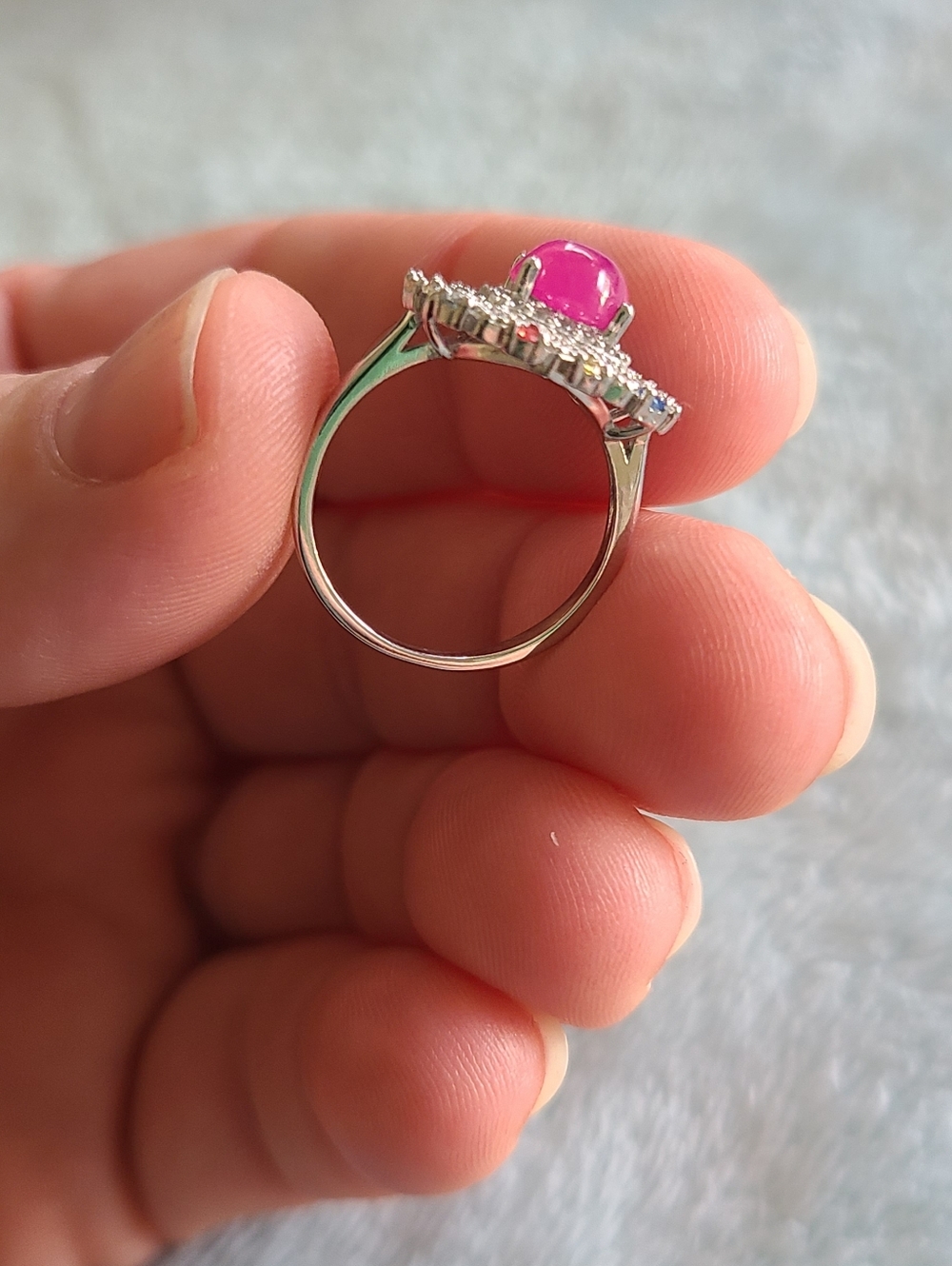 Sterling Silver Ruby Ring - Picture 4 of 6